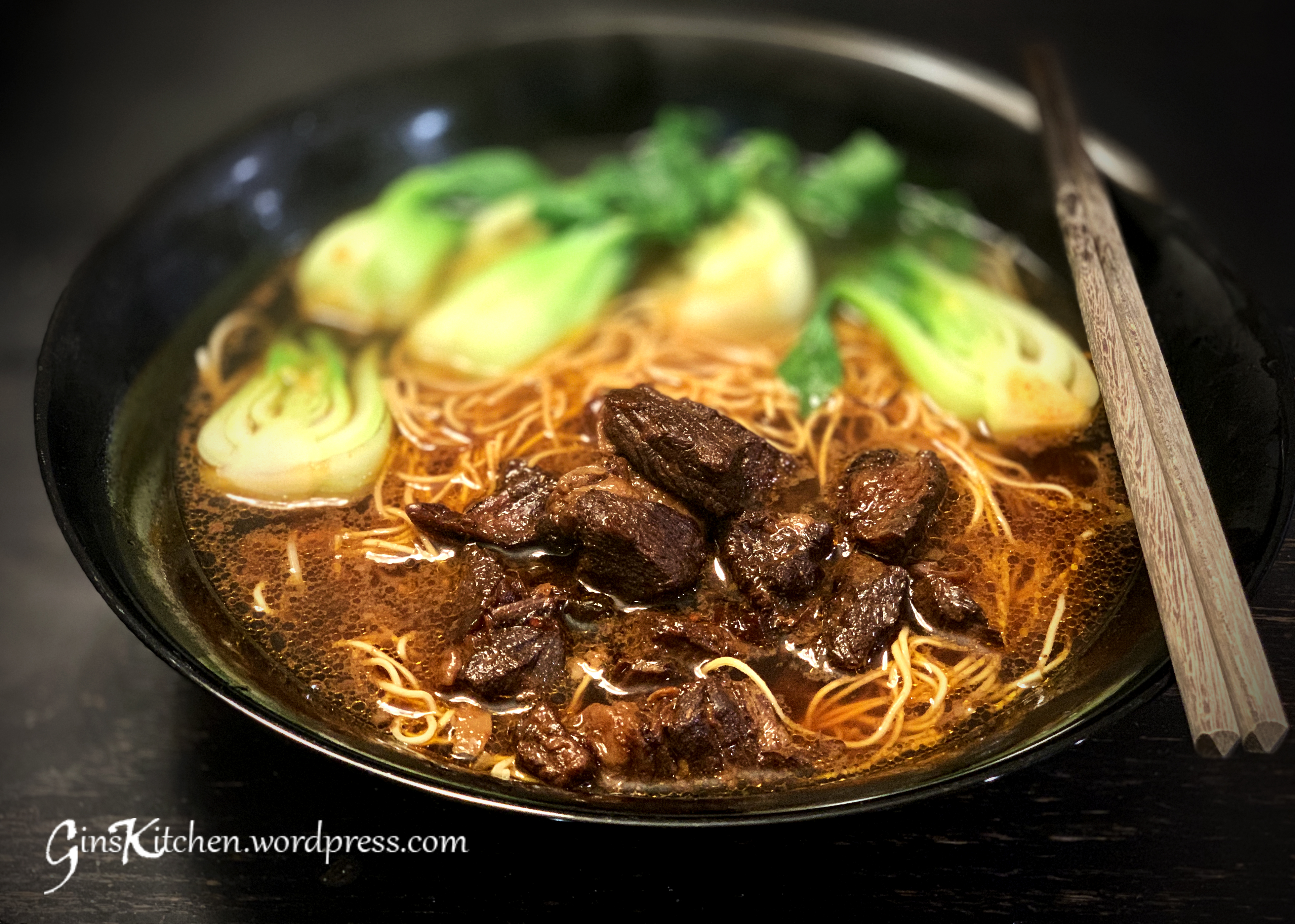 Beef noodle in soup